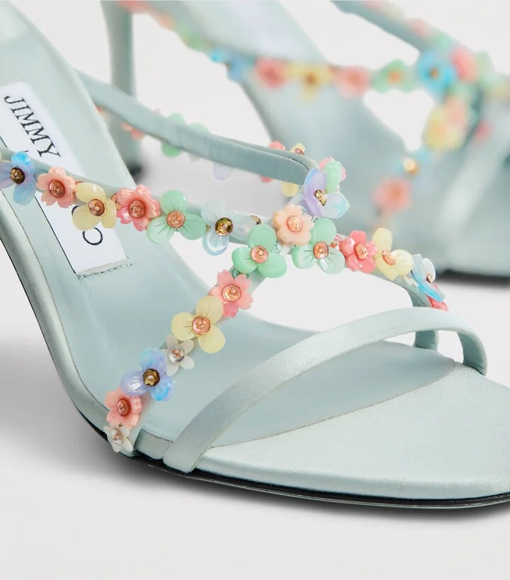 Jimmy Choo Blanche 90 Satin Heeled Sandals - Image 2