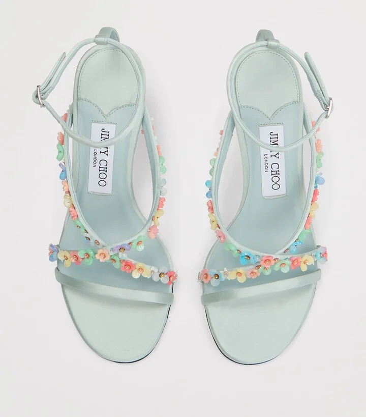 Jimmy Choo Blanche 90 Satin Heeled Sandals - Image 3