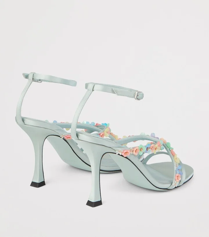 Jimmy Choo Blanche 90 Satin Heeled Sandals - Image 4