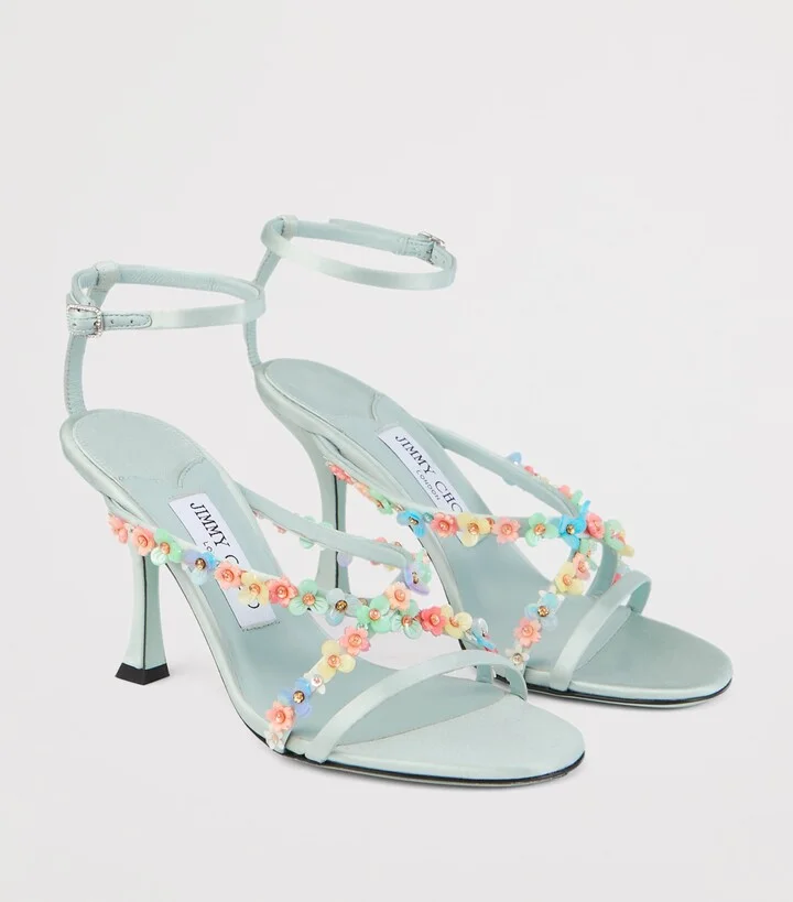 Jimmy Choo Blanche 90 Satin Heeled Sandals - Image 5