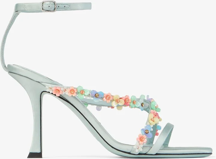 Jimmy Choo Blanche 90 Satin Heeled Sandals