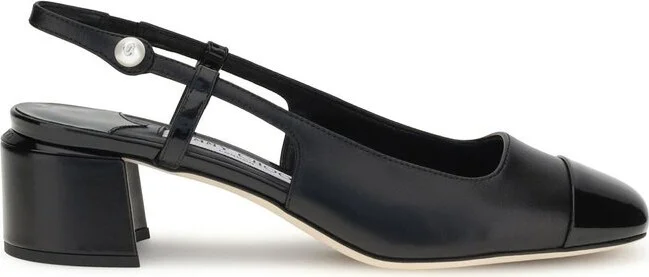 Jimmy Choo Block Heel 45 Elisa Sling-Back Pumps
