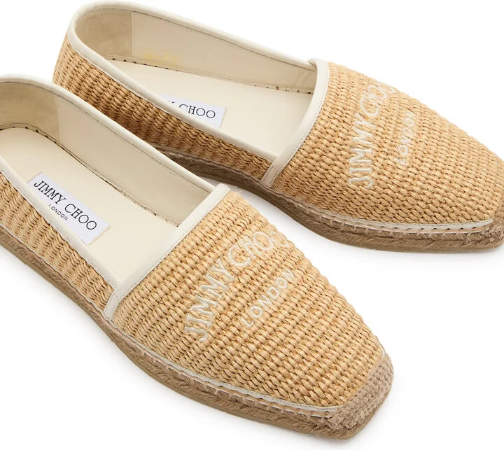Jimmy Choo Brie Logo-embroidered Espadrille Flats - Image 3