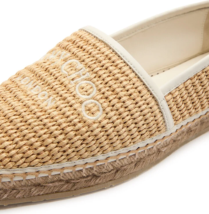 Jimmy Choo Brie Logo-embroidered Espadrille Flats - Image 4