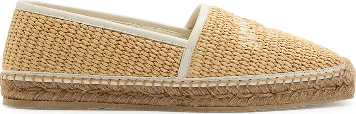 Jimmy Choo Brie Logo-embroidered Espadrille Flats
