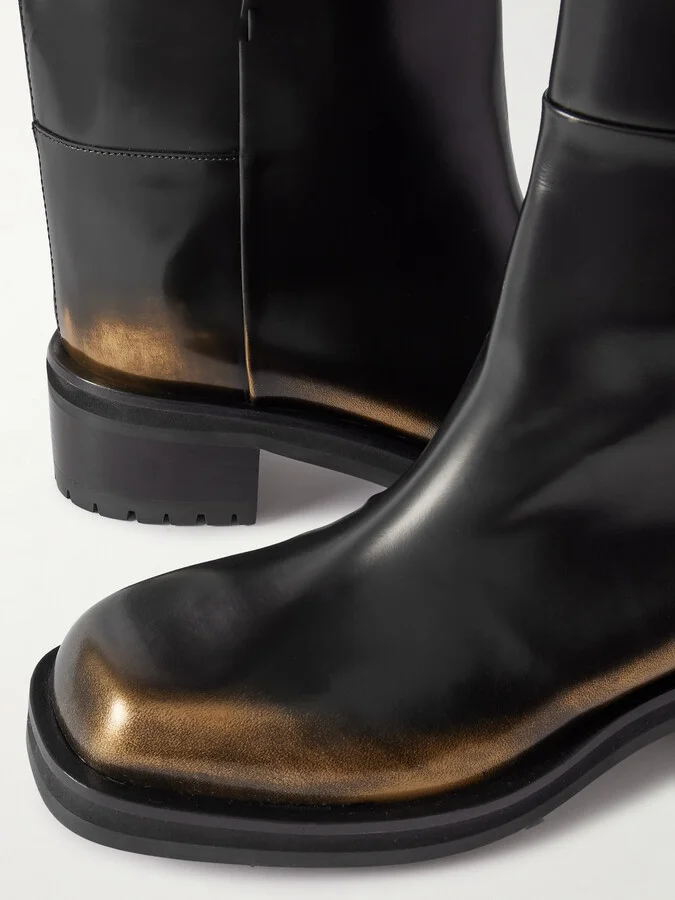 Jimmy Choo - Brooklyn Embellished Leather Boots - Black - Image 4