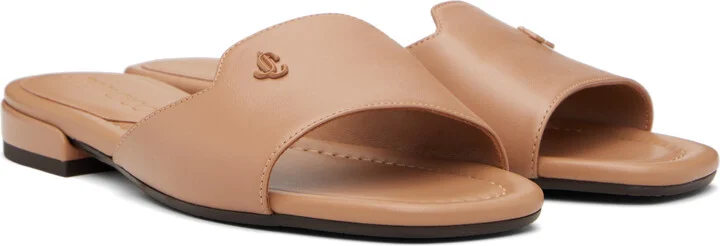 Jimmy Choo Brown Dina Flat Sandals - Image 4