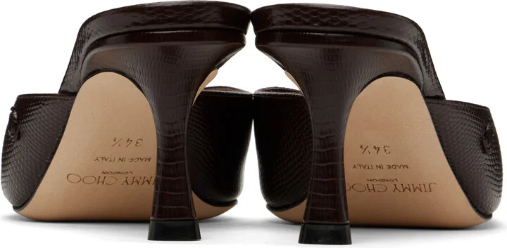 Jimmy Choo Brown Vivi 65 Mules - Image 2