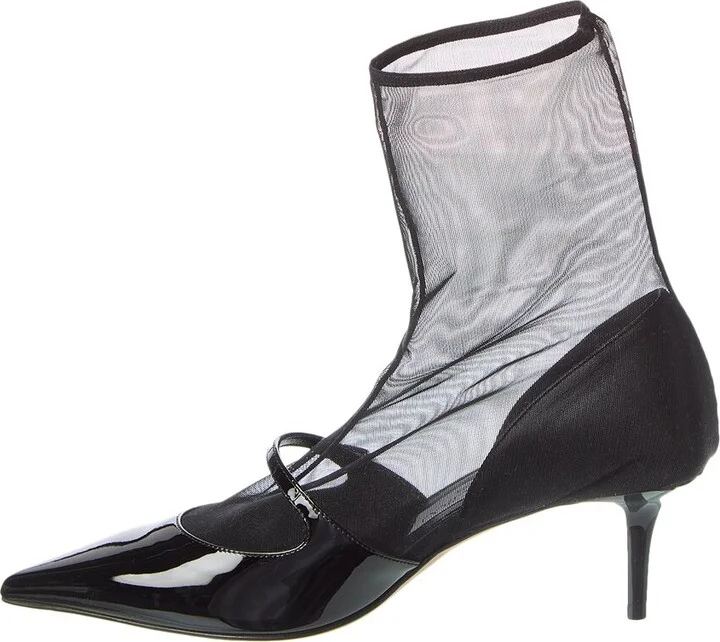 Jimmy Choo Carolyn Ab 60 Mesh & Leather Bootie - Image 2