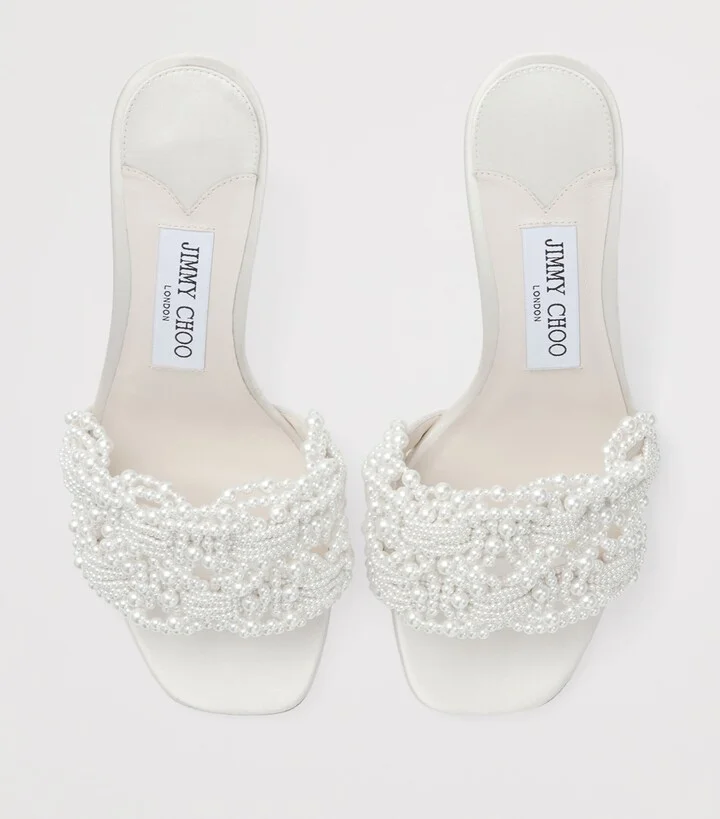 Jimmy Choo Cary 70 Satin Mules - Image 3