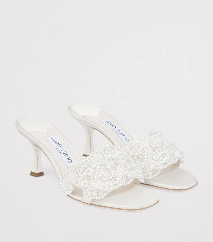 Jimmy Choo Cary 70 Satin Mules - Image 5