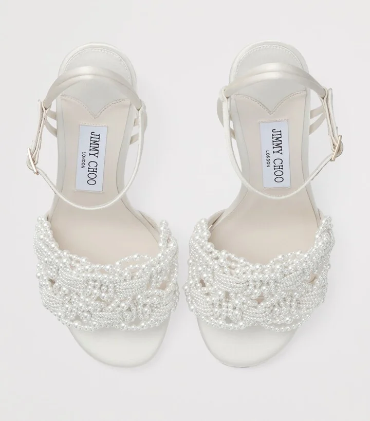 Jimmy Choo Cary 85 Satin Heeled Sandals - Image 3