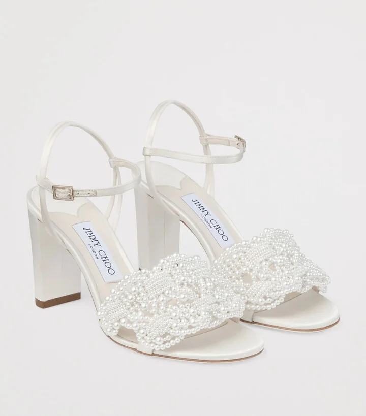 Jimmy Choo Cary 85 Satin Heeled Sandals - Image 5