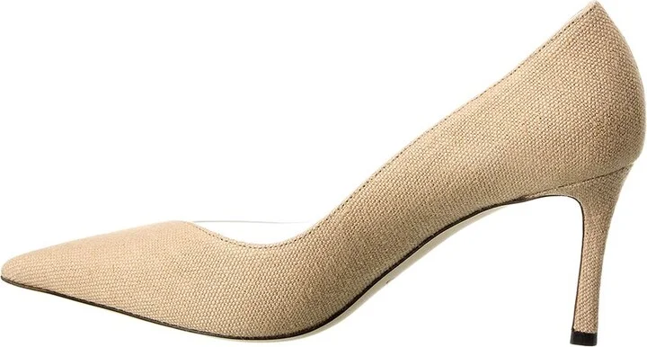 Jimmy Choo Cass 75 Linen & Vinyl Pump - Image 2