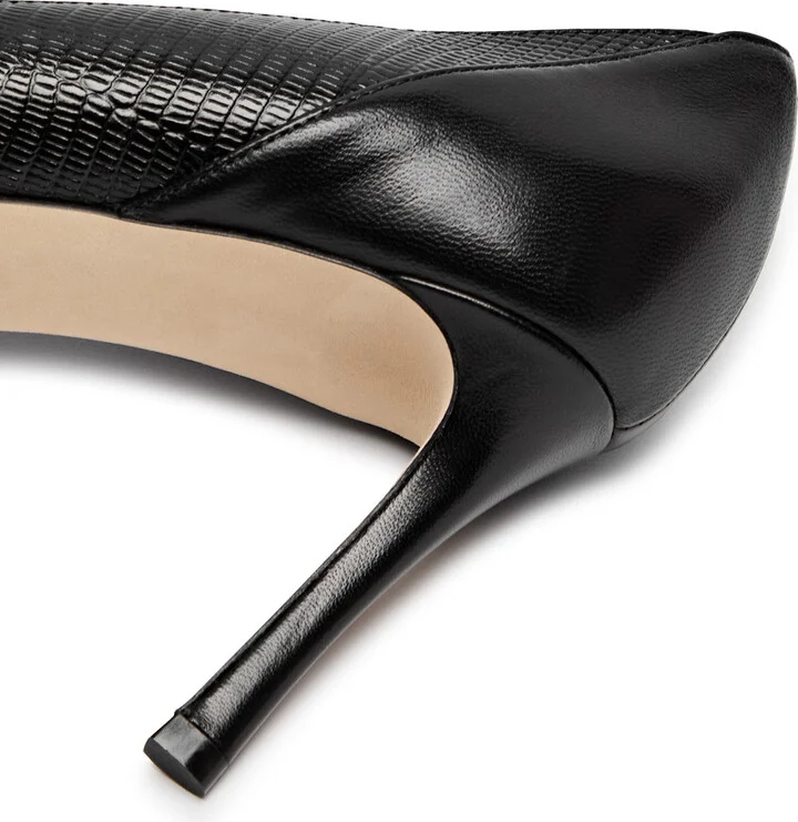 Jimmy Choo Cass 75 Panelled Leather Pumps - Image 4