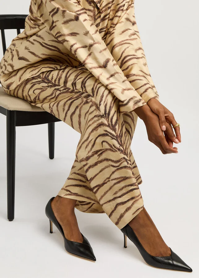 Jimmy Choo Cass 75 Panelled Leather Pumps - Image 5