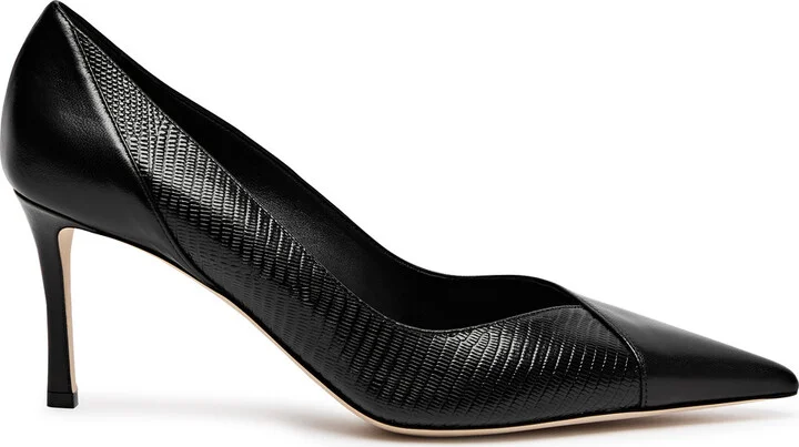 Jimmy Choo Cass 75 Panelled Leather Pumps