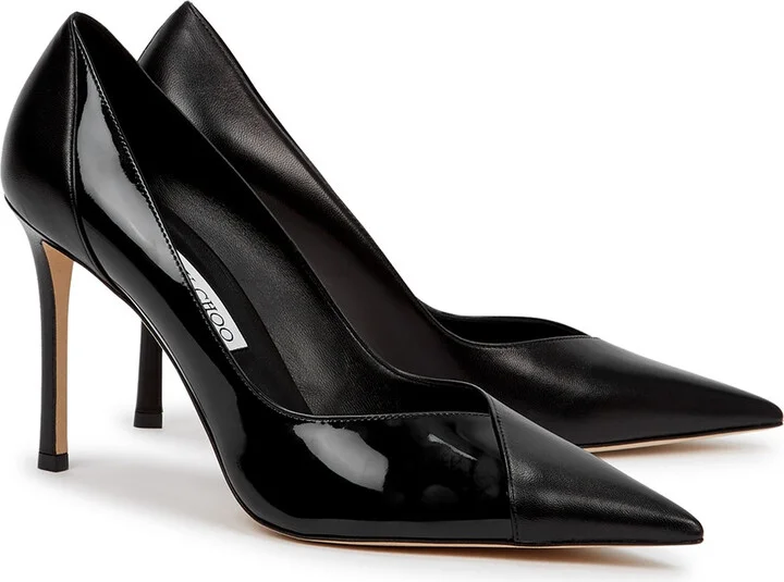 Jimmy Choo Cass 95 Leather Pumps - Image 2