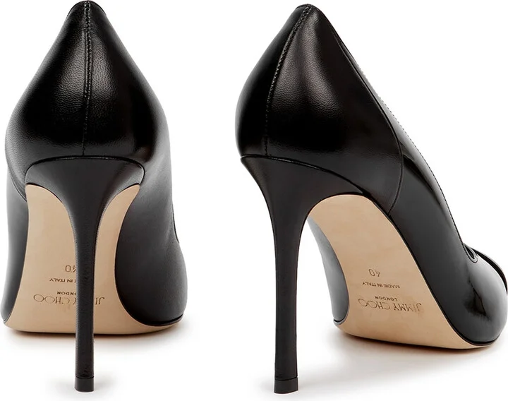 Jimmy Choo Cass 95 Leather Pumps - Image 3