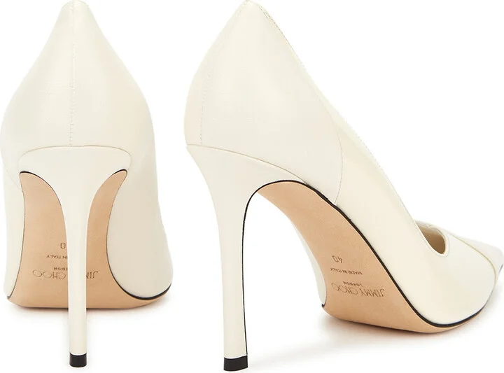 Jimmy Choo Cass 95 Leather Pumps - Image 8
