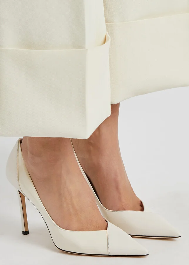Jimmy Choo Cass 95 Leather Pumps - Image 10