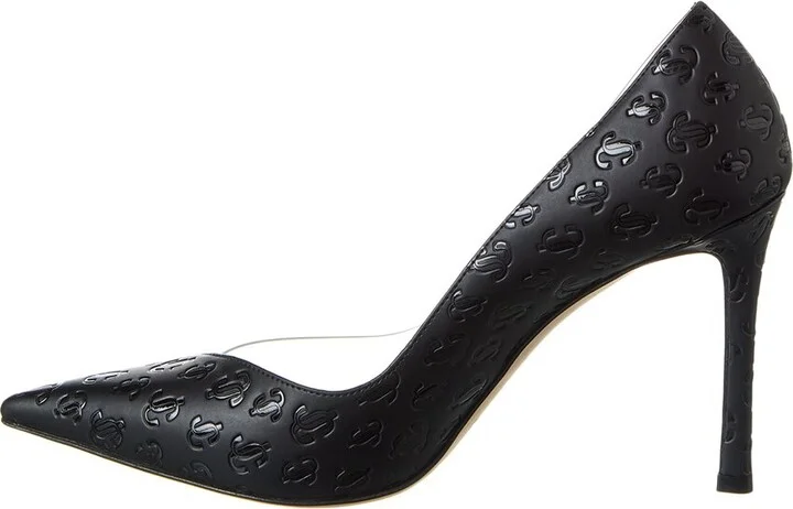 Jimmy Choo Cass 95 Leather & Vinyl Pump - Image 2
