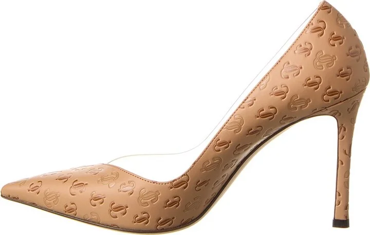 Jimmy Choo Cass 95 Leather & Vinyl Pump - Image 2