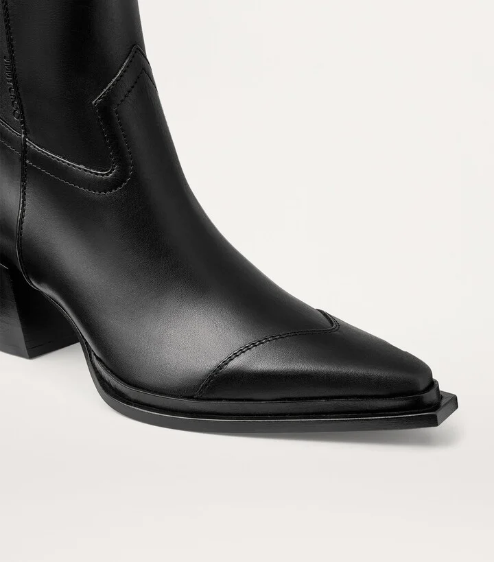 Jimmy Choo Cece 60 Leather Ankle Boots - Image 4