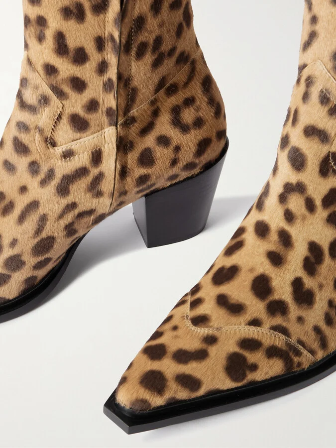 Jimmy Choo - Cece 60 Leopard-print Pony Hair Ankle Boots - Animal print - Image 4