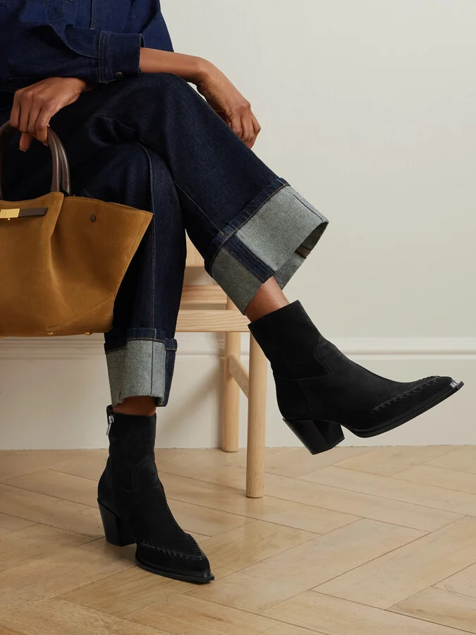 Jimmy Choo - Cece 60 Suede Ankle Boots - Black - Image 2