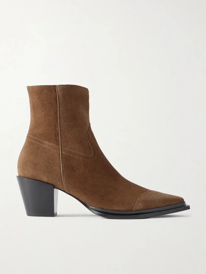 Jimmy Choo - Cece 60 Suede Pointed-toe Ankle Boots - Brown