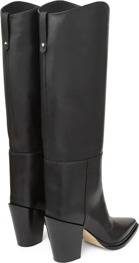 Jimmy Choo Cece 80 Leather Knee-High Boots - Image 2