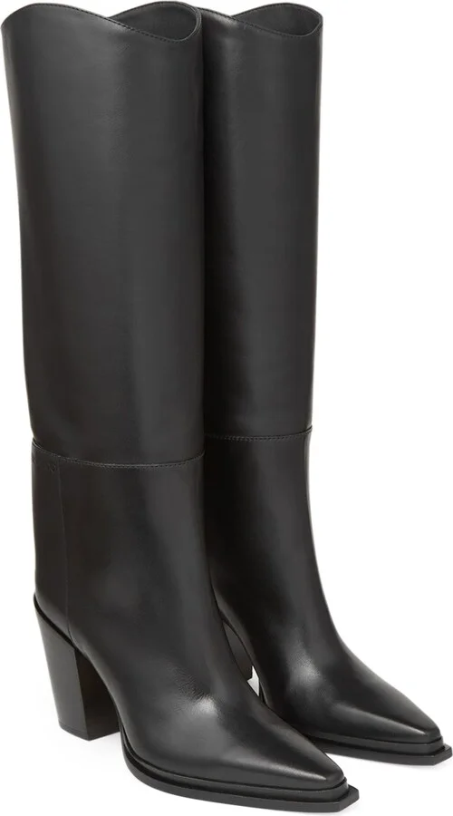 Jimmy Choo Cece 80 Leather Knee-High Boots - Image 3