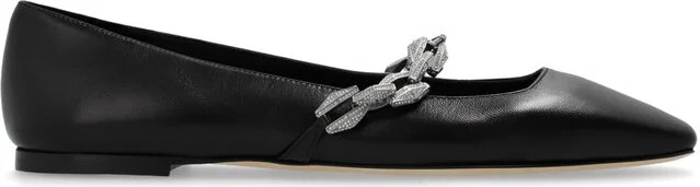 Jimmy Choo Chain Embellished Ballerina Flats