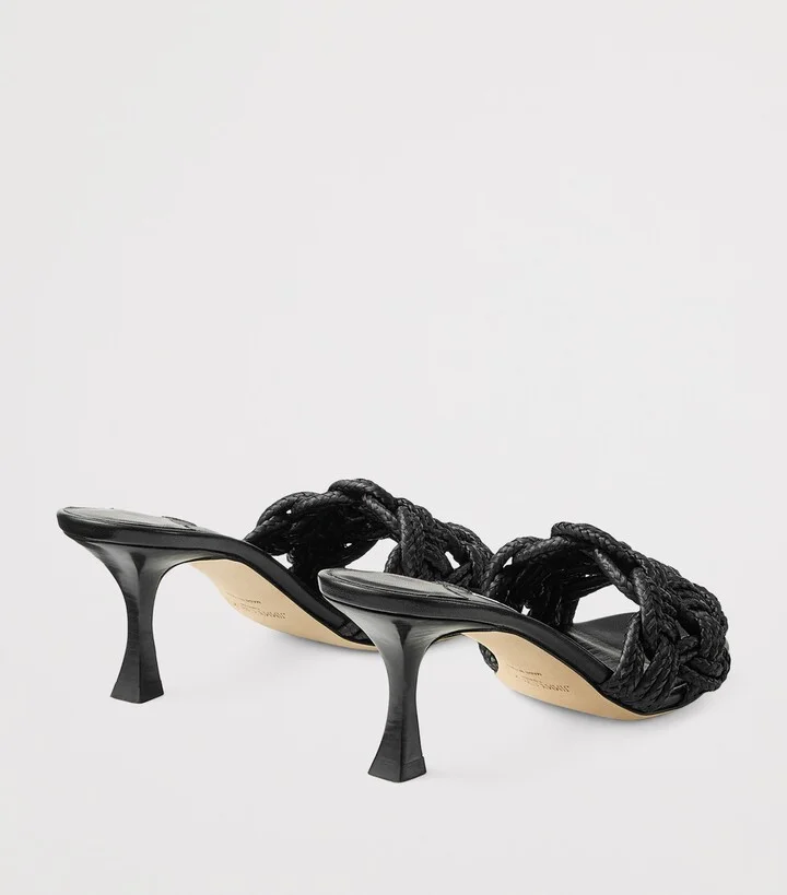 Jimmy Choo Chara 70 Raffia Heeled Mules - Image 4