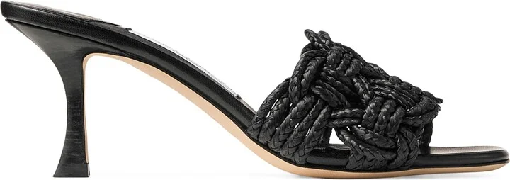 Jimmy Choo Chara 70 Raffia Heeled Mules