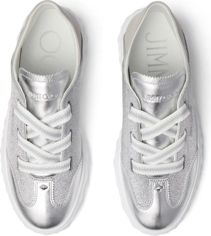 Jimmy Choo Diamond Light Leather Sneakers - Image 5