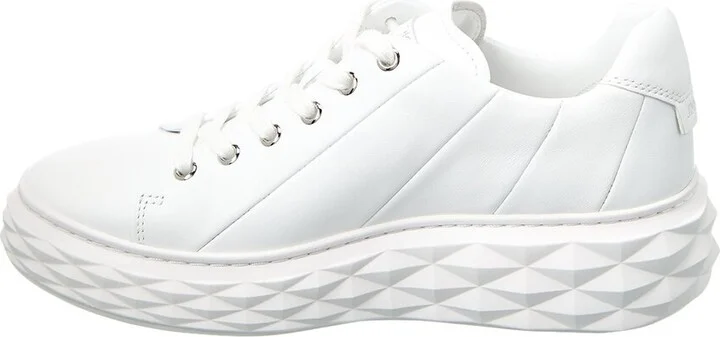 Jimmy Choo Diamond Light Maxi/F Leather Sneaker - Image 2