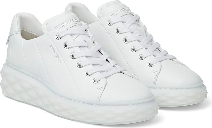 Jimmy Choo Diamond Light Maxi Leather Sneakers - Image 2