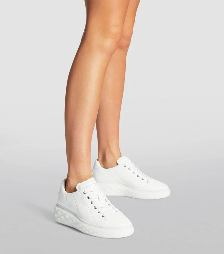 Jimmy Choo Diamond Light Maxi Leather Sneakers - Image 6