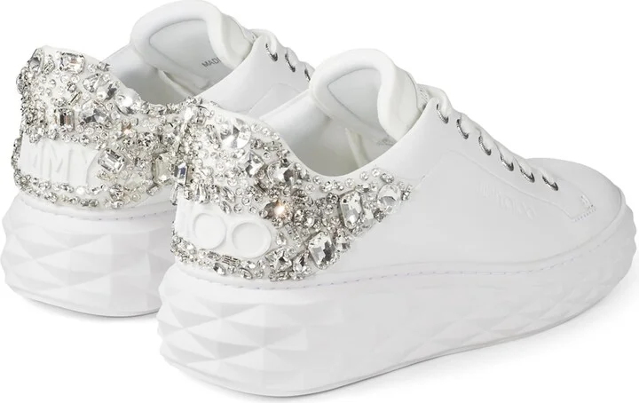 Jimmy Choo Diamond Light Maxi Leather Sneakers - Image 2