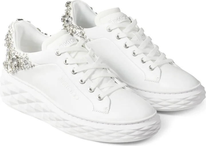 Jimmy Choo Diamond Light Maxi Leather Sneakers - Image 5