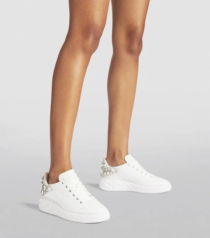 Jimmy Choo Diamond Light Maxi Leather Sneakers - Image 6