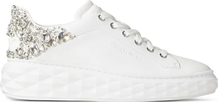 Jimmy Choo Diamond Light Maxi Leather Sneakers