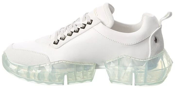 Jimmy Choo Diamond/M Leather & Suede Sneaker - Image 2