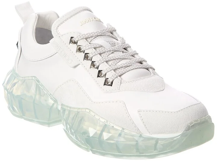 Jimmy Choo Diamond/M Leather & Suede Sneaker