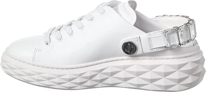 Jimmy Choo Diamond Maxi/Crystal Leather Sneaker - Image 2
