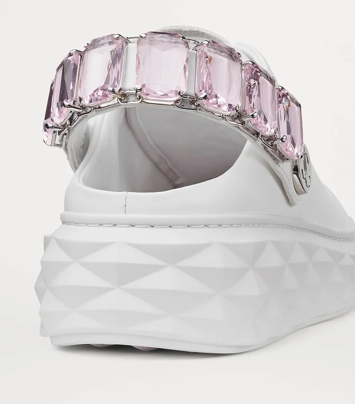 Jimmy Choo Diamond Maxi Leather Slingback Sneakers - Image 2