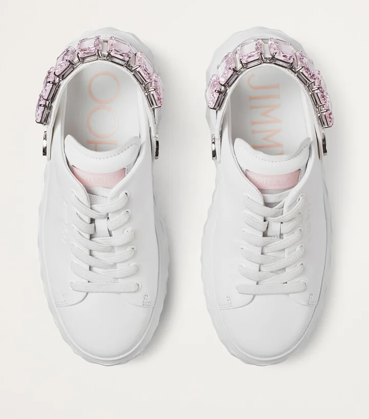 Jimmy Choo Diamond Maxi Leather Slingback Sneakers - Image 3