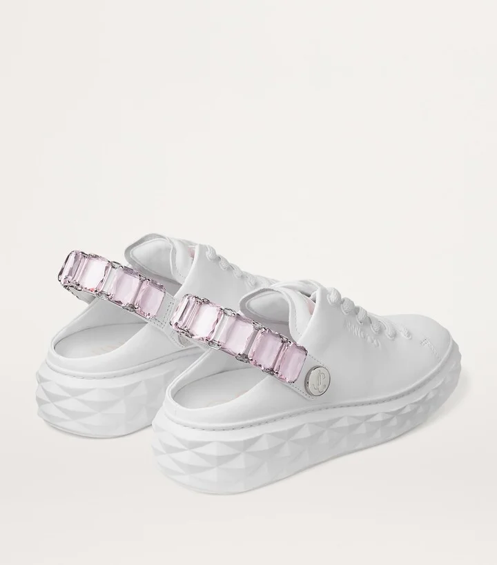 Jimmy Choo Diamond Maxi Leather Slingback Sneakers - Image 4
